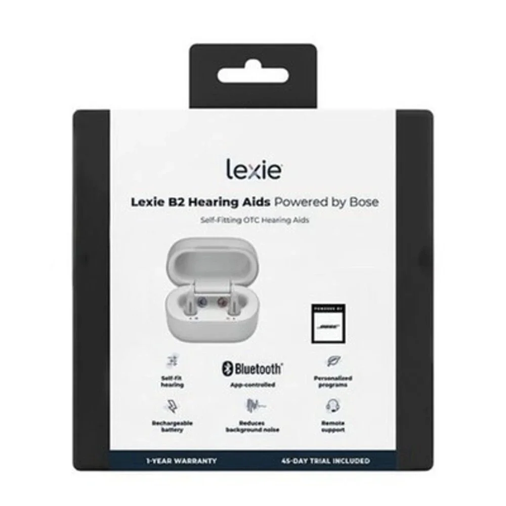 Lexie B2 Hearing Aids Powered by Bose New Open Box OTC Bluetooth Self Fitting